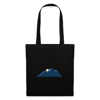 Paysage de montagne minimaliste - Sac en tissu - noir - Devant