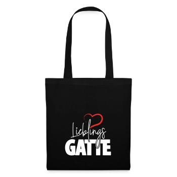 Lieblingsgatte - Stoffbeutel - Schwarz - Vorne