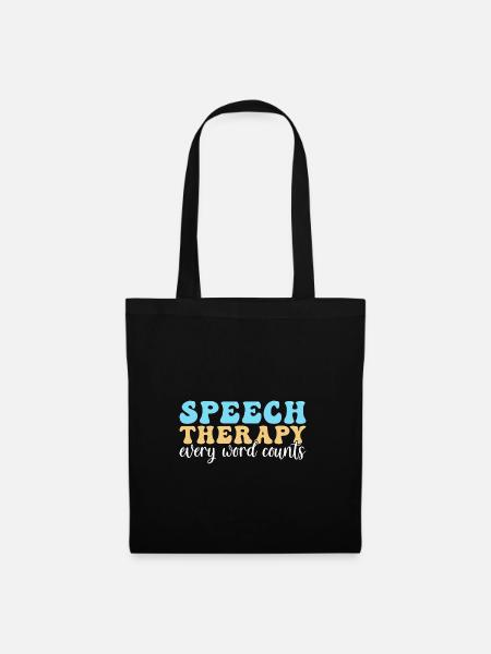 Sprachtherapie Sprachtherapeut - Stoffbeutel - Schwarz