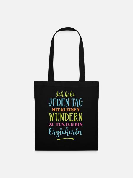 Erzieherin - Kleine Wunder - Stoffbeutel - Schwarz