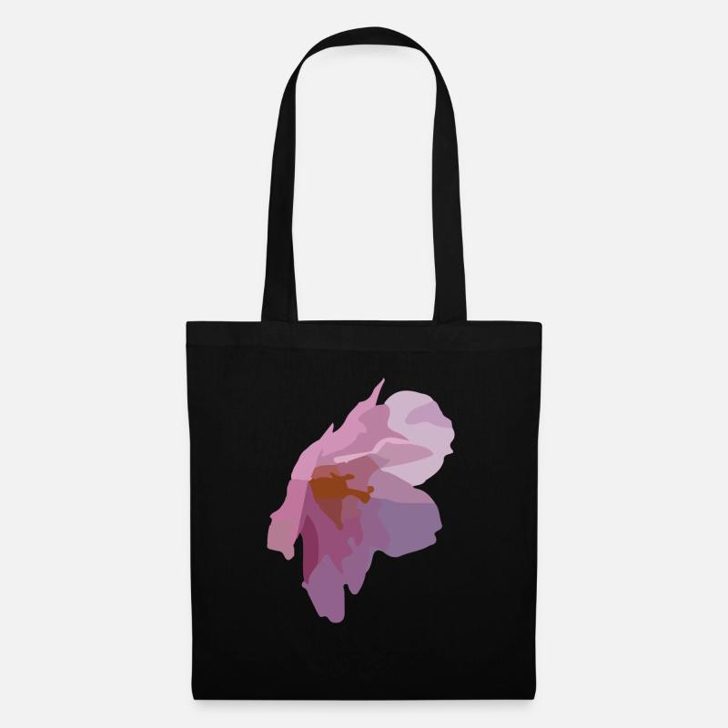 Blüten - Stoffbeutel - Schwarz