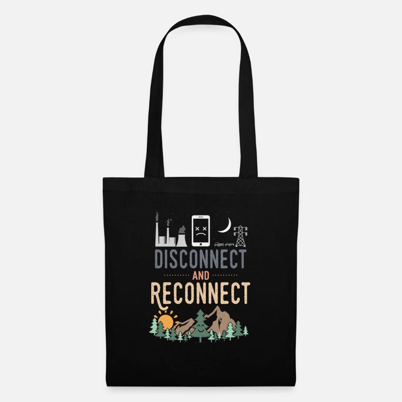Disconnect And Reconnect - Tote Bag - black