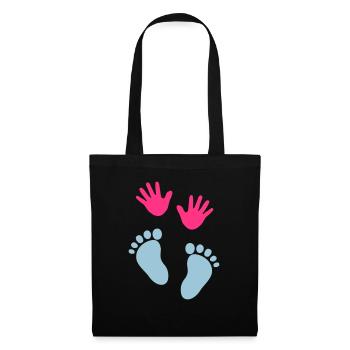 Baby hands and feet - Sac en tissu - noir - Devant