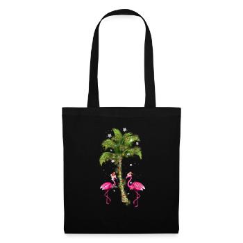 Tropical Flamingo Christmas - Tote Bag - black - Front