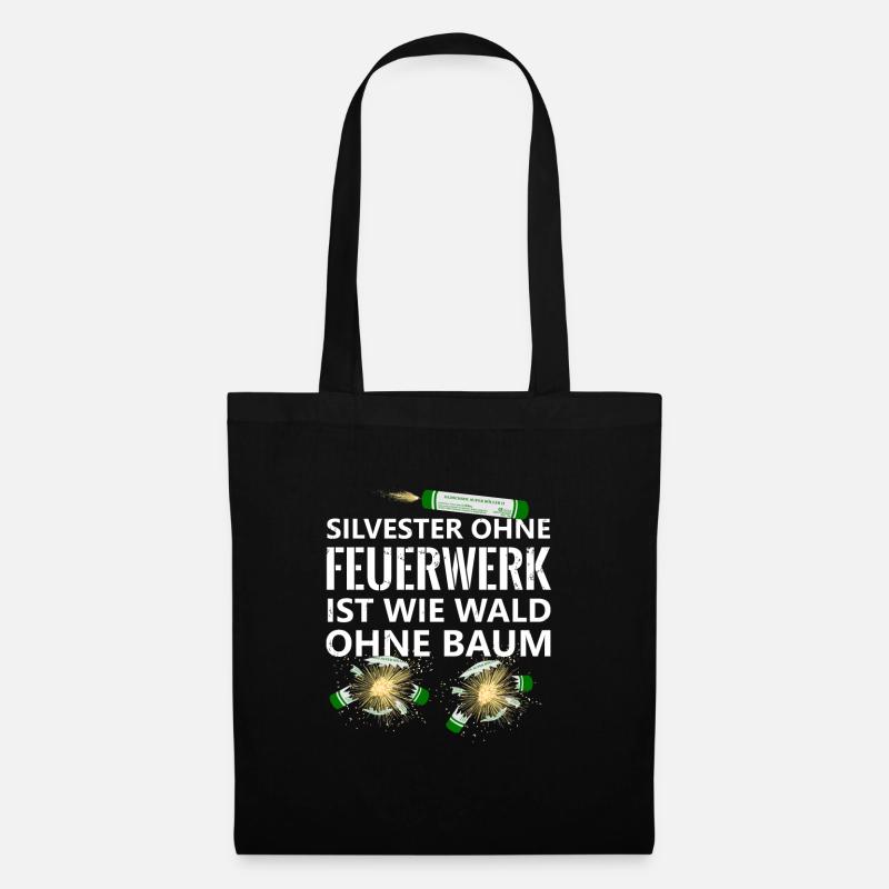 Silvester Feuerwerk Pyro Muss sein - Stoffbeutel - Schwarz