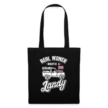 Real Women Drive A Landy - Sac en tissu - noir - Devant