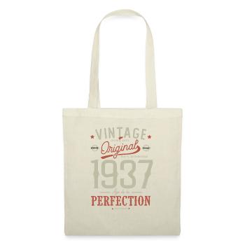 Geburtstagsgeschenk 85 Jahre Jahrgang 1937 - Stoffbeutel - Natur - Vorne