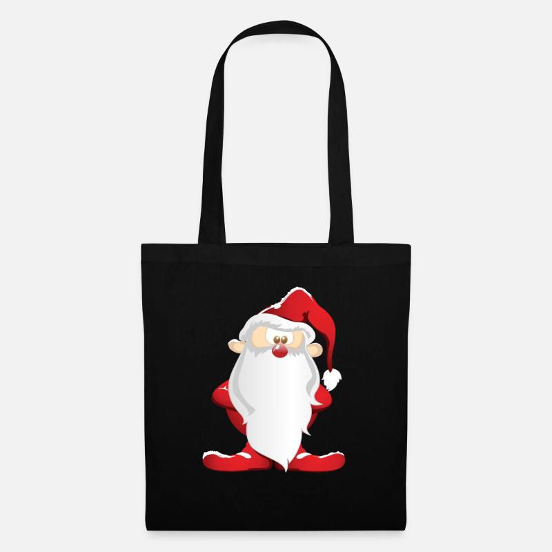 Weihnachtsmann - Stoffbeutel - Schwarz