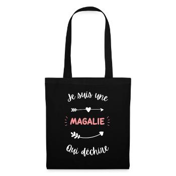 Je suis une magalie qui déchire - Sac en tissu - noir - Devant
