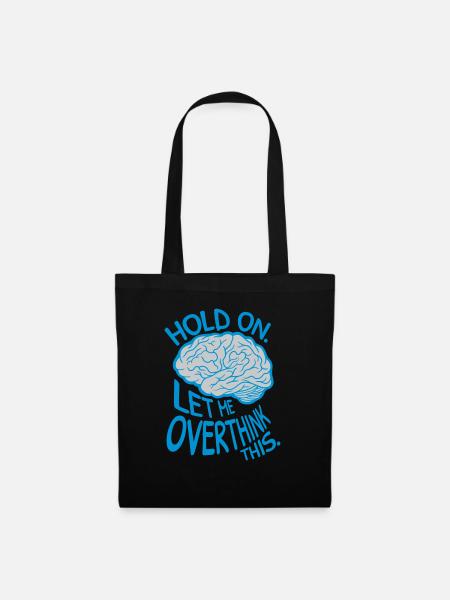 Let me overthink this - Stoffbeutel - Schwarz