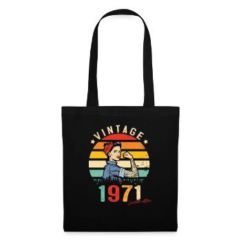 1971 Vintage Édition limitée Cadeau Femmes - Sac en tissu - noir - Devant