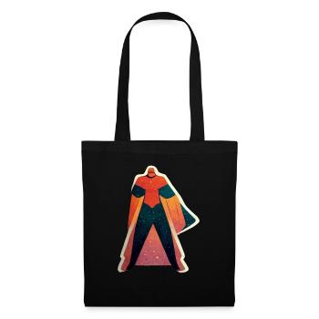 Roter Superhero - Stoffbeutel - Schwarz - Vorne