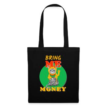 Chat Argent Agitant Chat Chat Ondulant Nouvel An Asisatic - Sac en tissu - noir - Devant