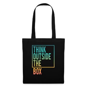 Think outside the Box - Stoffbeutel - Schwarz - Vorne