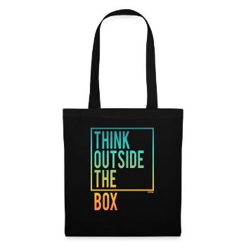Think outside the Box - Stoffbeutel - Schwarz - Vorne