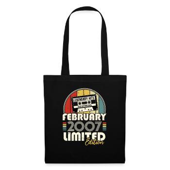 February 2007 Vintage Anniversary Retro Gift - Tote Bag - black - Front