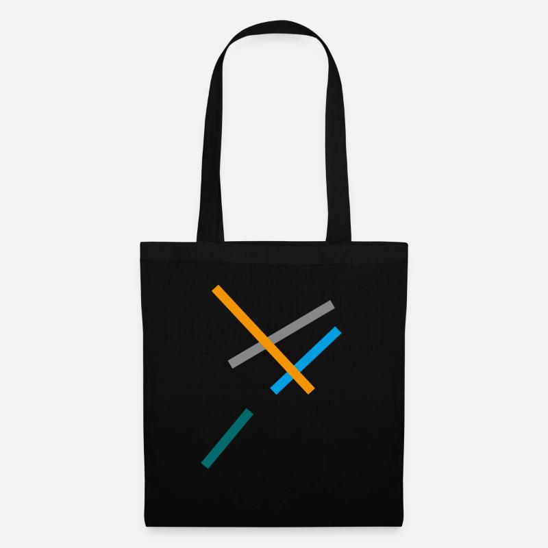 Conception à rayures minimales - Sac en tissu - noir