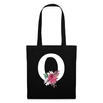 Floral letter - Tote Bag - black - Front