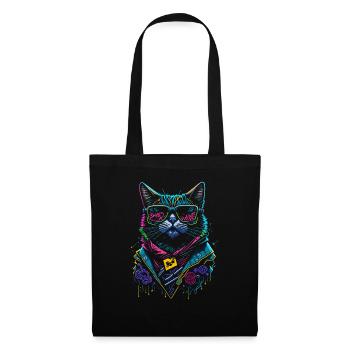 Kunst Katze Keep Cool - Stoffbeutel - Schwarz - Vorne