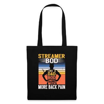 Streamer Bod Like A Dad Bod Content Creator Funny - Tote Bag - black - Front