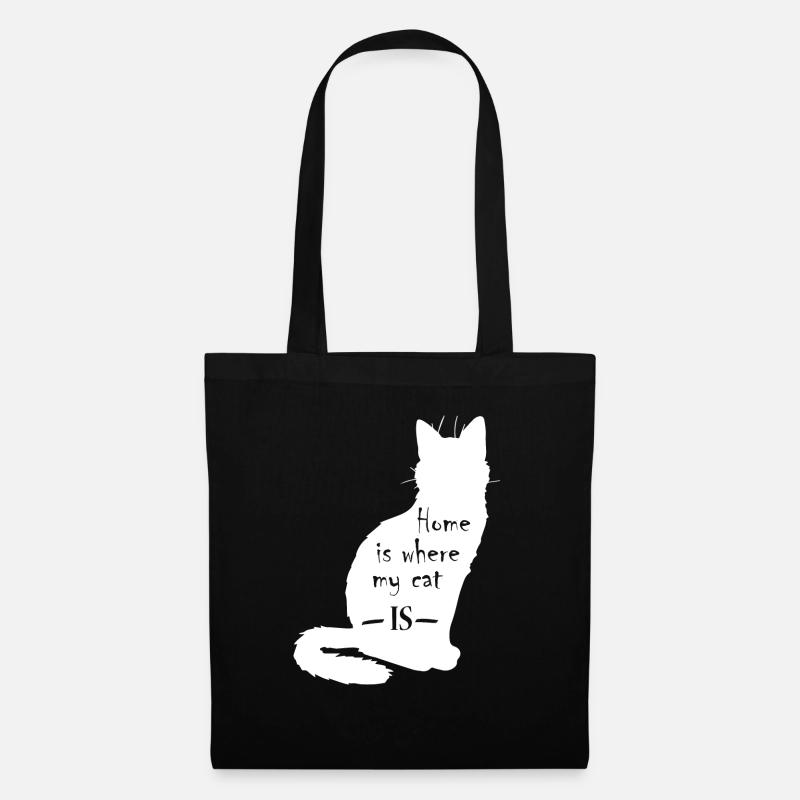 Katze Kater Haustier - Stoffbeutel - Schwarz