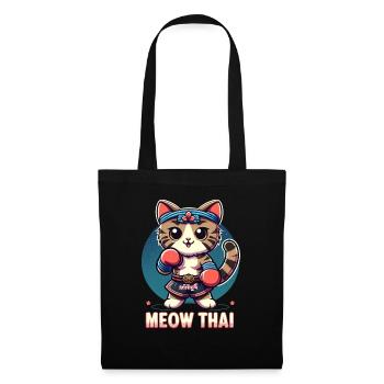 Arts martiaux mixtes Miaou Thaï Muay Thai Cat - Sac en tissu - noir - Devant
