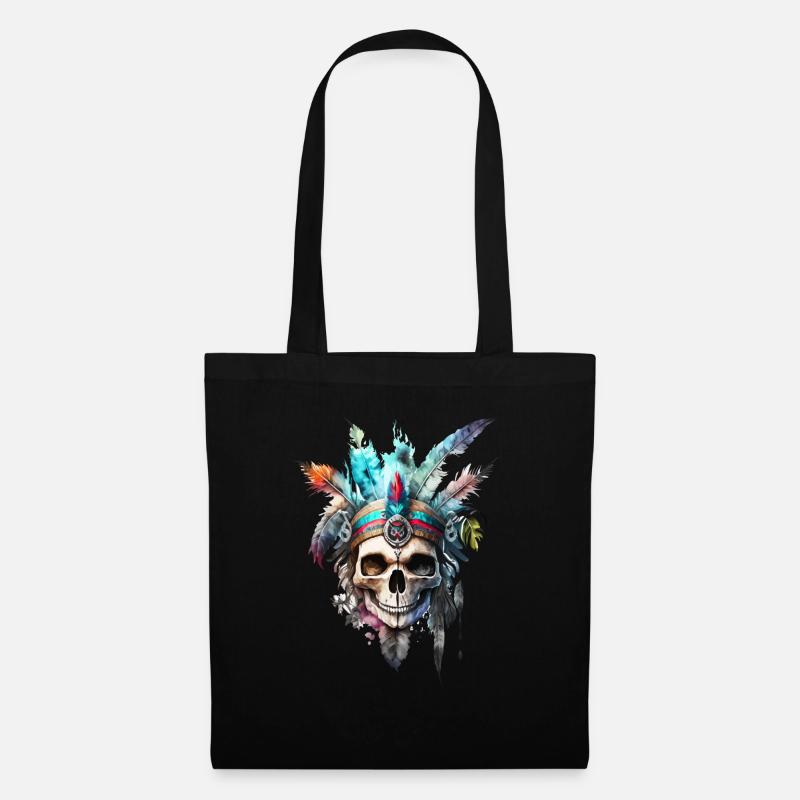 Witch Skull - Tote Bag - black