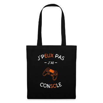 J peux pas j ai console - Sac en tissu - noir - Devant