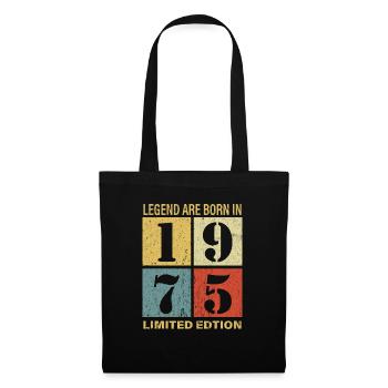 Original Calendar 1975 Vintage Birthday Rec - Tote Bag - black - Front