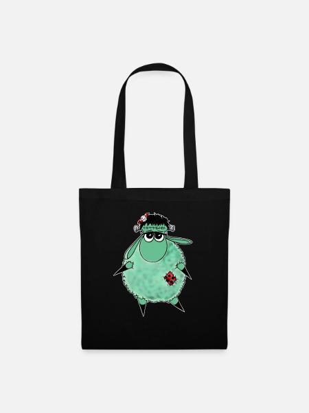 Wolly Sheepling Halloween Monster - Stoffbeutel - Schwarz