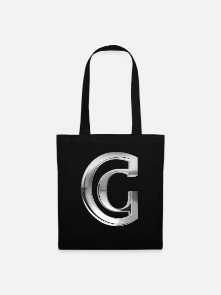 Chrome ,, C " Metallic - Stoffbeutel - Schwarz
