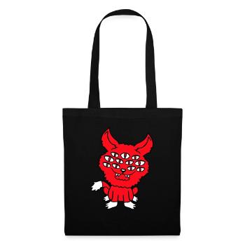 Cat Demon Many Eyes Devil Hell Evil Monster - Tote Bag - black - Front