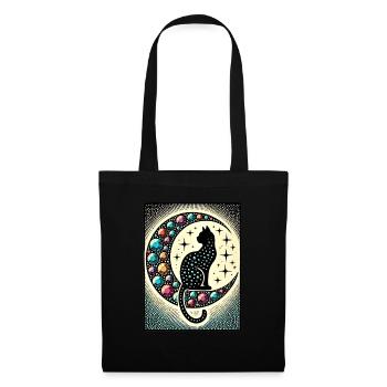 Chat Noir Luna - Sac en tissu - noir - Devant