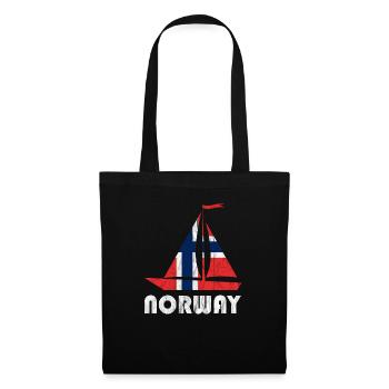 Norway Boat Flag Norwegen Norge Elch - Stoffbeutel - Schwarz - Vorne