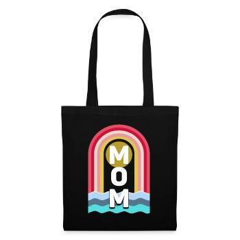 Retro Rainbow With Colorful Sea Mom - Tote Bag - black - Front