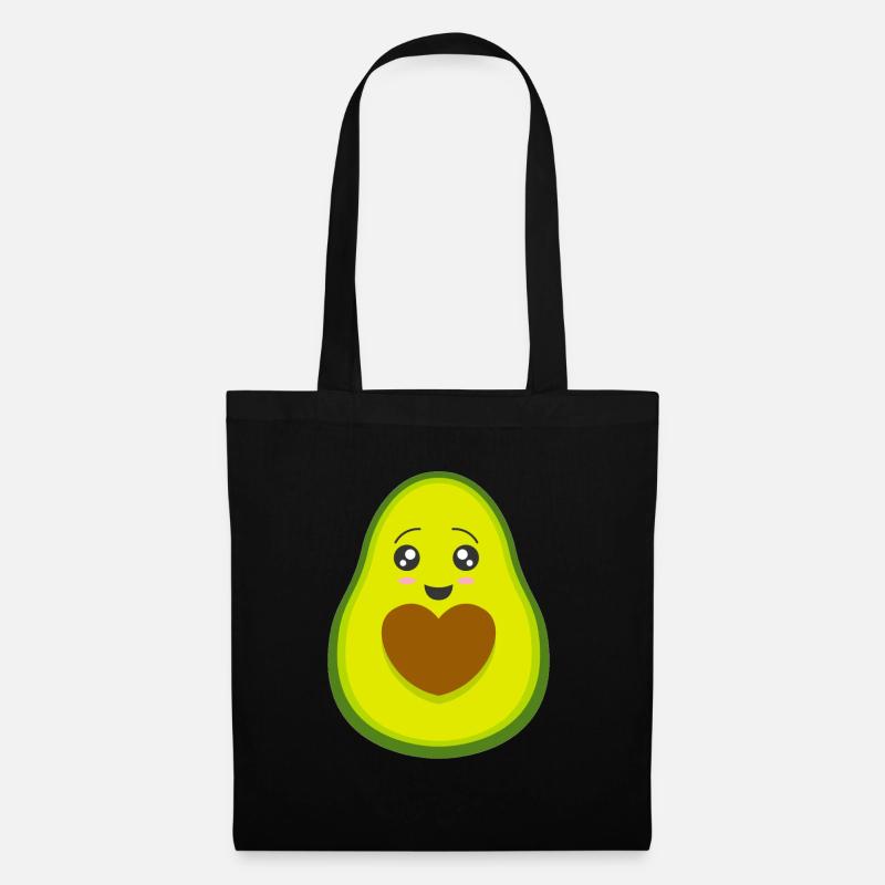 Avocado - Stoffbeutel - Schwarz