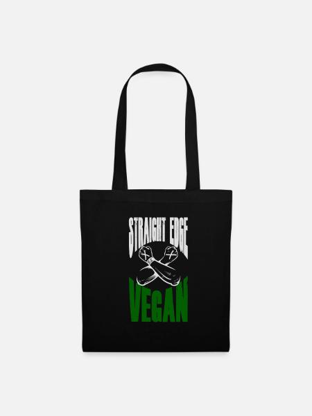 Straight Edge Vegan - Stoffbeutel - Schwarz