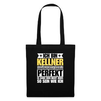 Perfekter Kellner - Stoffbeutel - Schwarz - Vorne