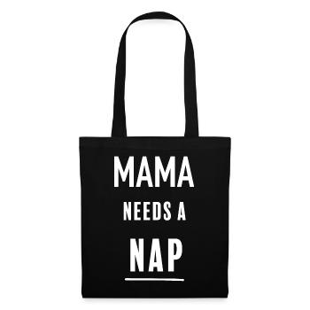 Maman a besoin d’une sieste - Sac en tissu - noir - Devant