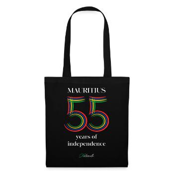 55 years of independence - 55 ans d'indépendance - Sac en tissu - noir - Devant
