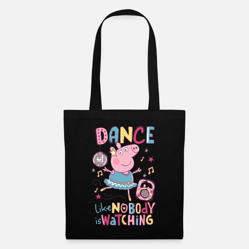 Peppa Wutz Dancing Queen Tanzen - Stoffbeutel - Schwarz
