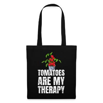 Tomatoes Are My Therapy Vegetarians and Tomatoes - Tote Bag - black - Front