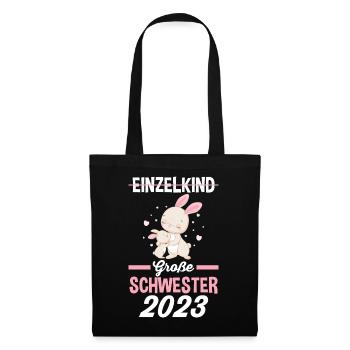 Hasen Schwester 2023 - Stoffbeutel - Schwarz - Vorne