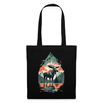 Gardiens de la nature sauvage : l’orignal et la nature en harmonie - Sac en tissu - noir - Devant