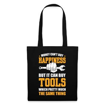 Money can't buy happiness, but you can't - Tote Bag - black - Front