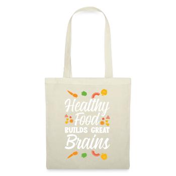 Les aliments sains construisent un bon cerveau 4 - Sac en tissu - nature - Devant