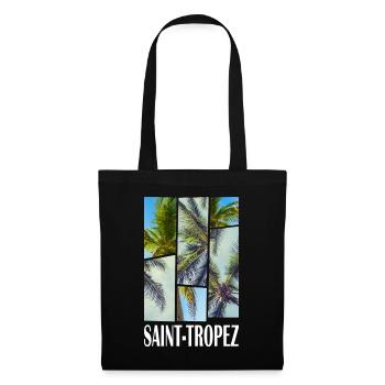 Saint-Tropez France Summer Palm Trees Beach - Tote Bag - black - Front