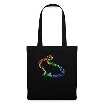 Bunny colorful dots - Tote Bag - black - Front