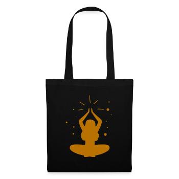 Yoga - Relax - Qualité de vie - Sac en tissu - noir - Devant