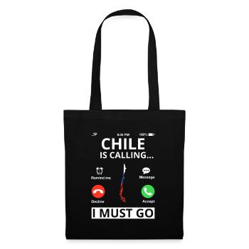 Chili Drapeau Amérique du Sud Drapeau chilien Vintage - Sac en tissu - noir - Devant